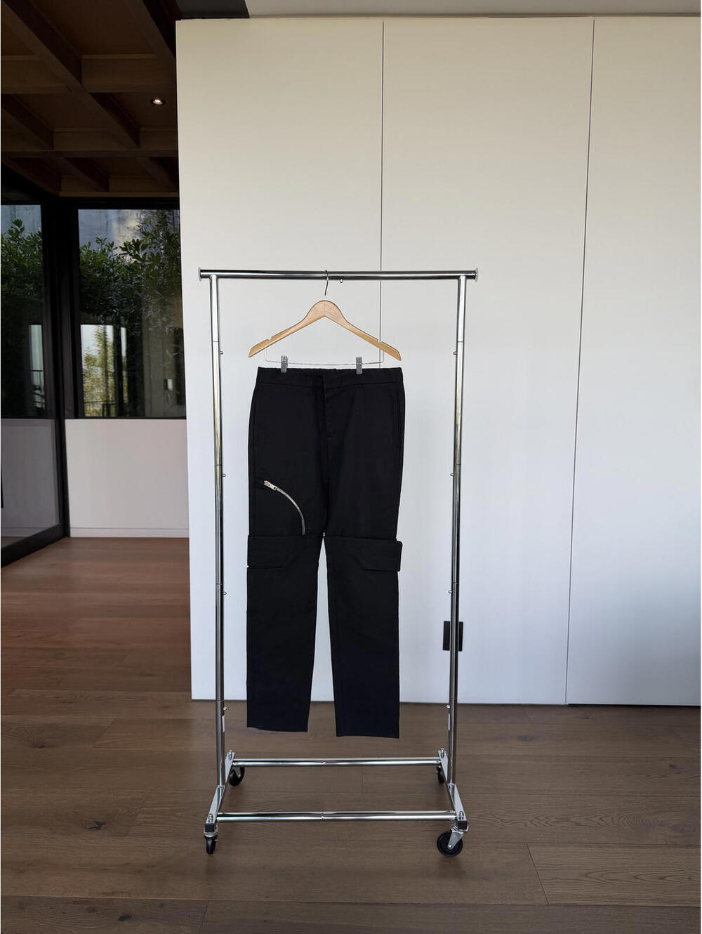 Givenchy Black Cargo Pants with Zipper Pocket